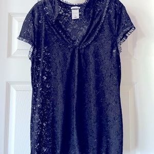 Black old navy sheer lace top